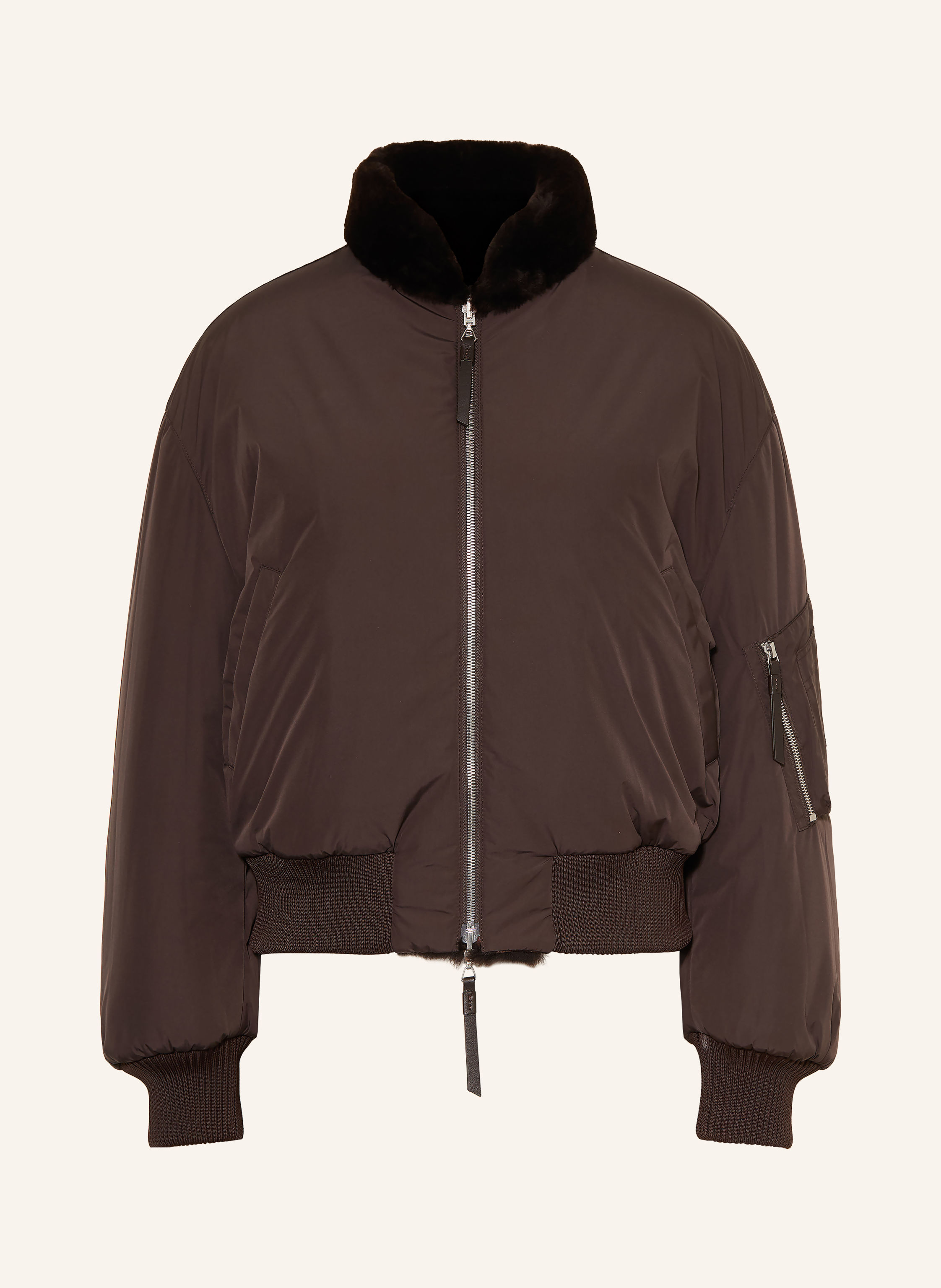 UTZON Lederblouson zum Wenden