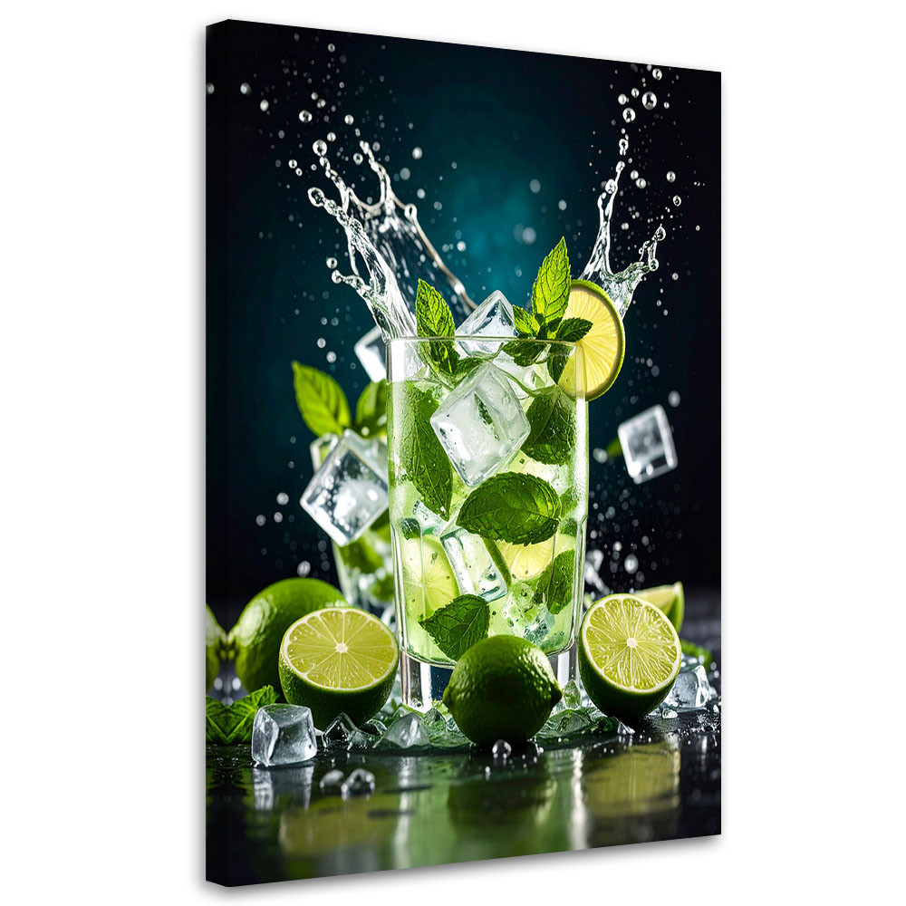 Obraz do kuchni baru, Koktajl Limonka Mojito Owoce 20x30
