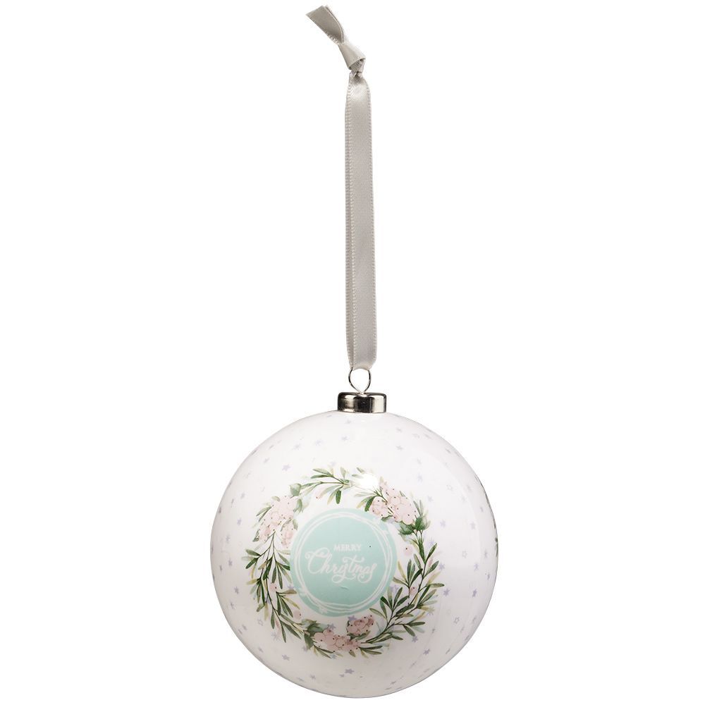 Boule de No&euml;l design floral Ø8cm