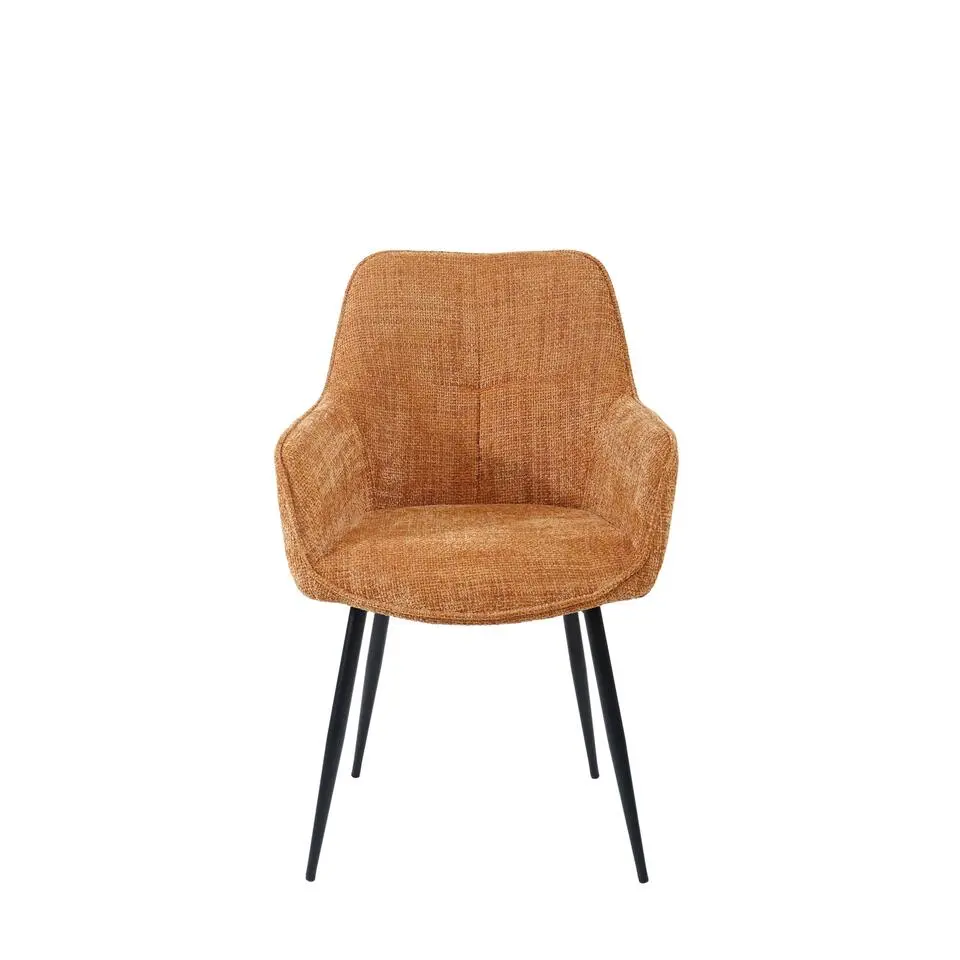 Housecraft Living Jez Eetkamerstoelen armleuning Oranje - Set van 2