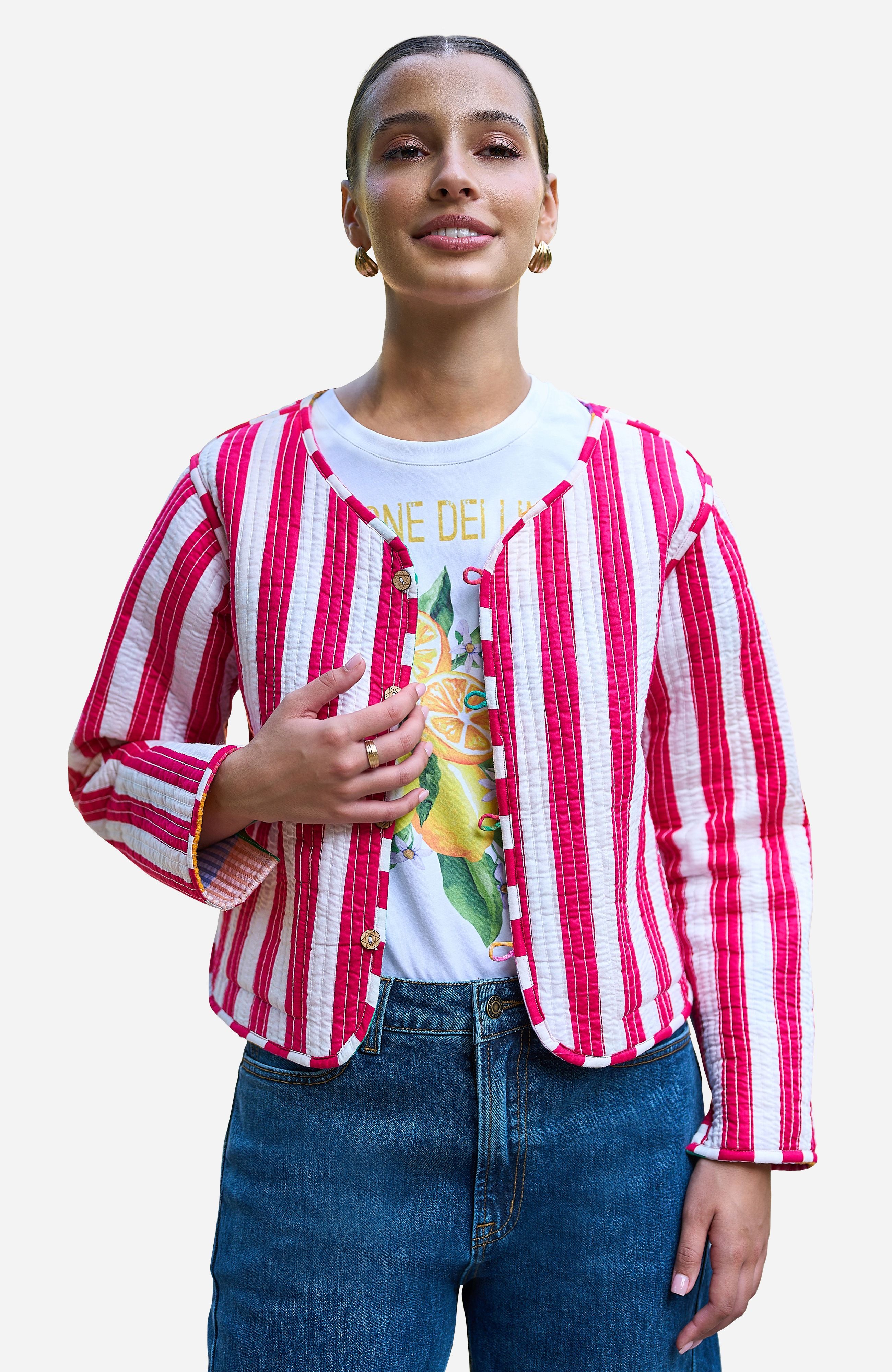 Yumi Multi Color Big Check Reversible Cotton