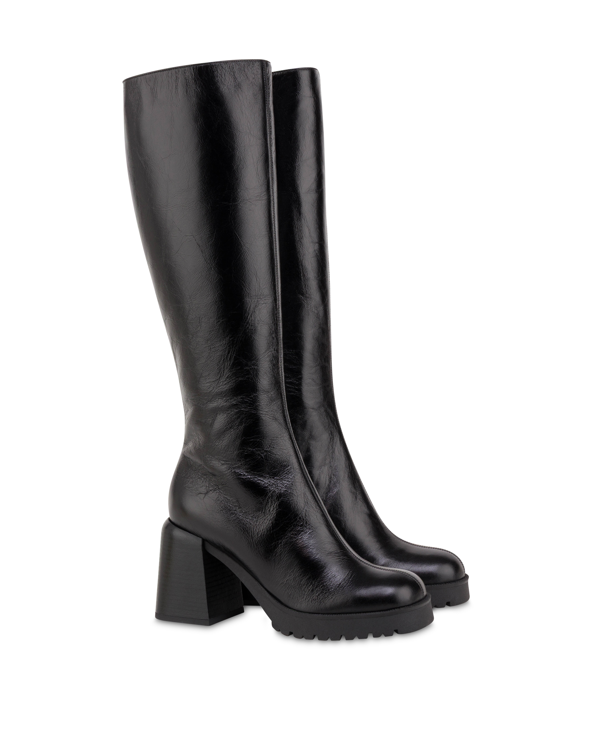 Stivale Anna In Vitello Nero