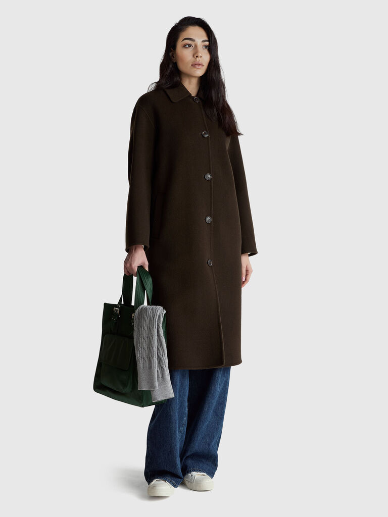 100% wool long coat