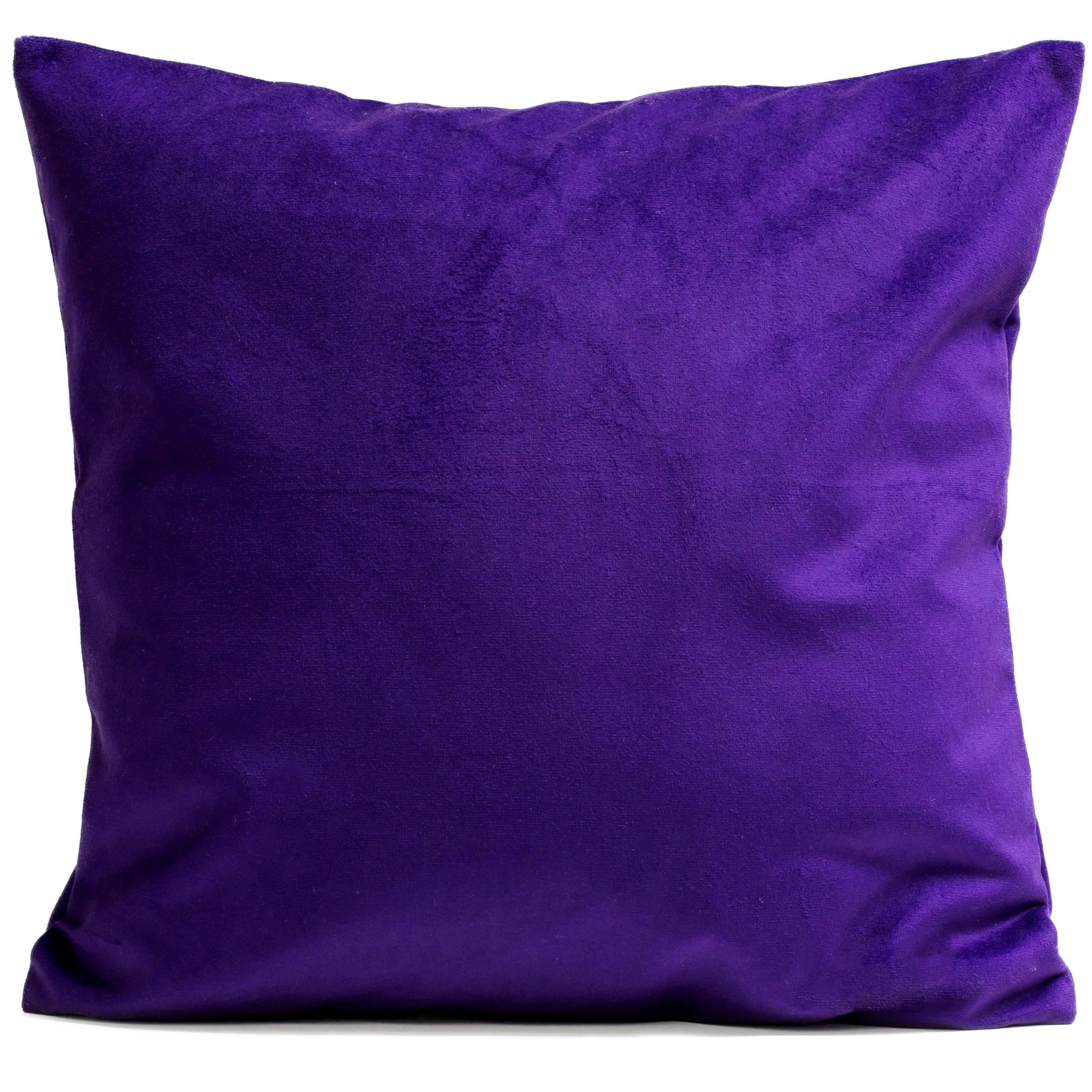 - Coussin uni suédine violet 40x40cm
