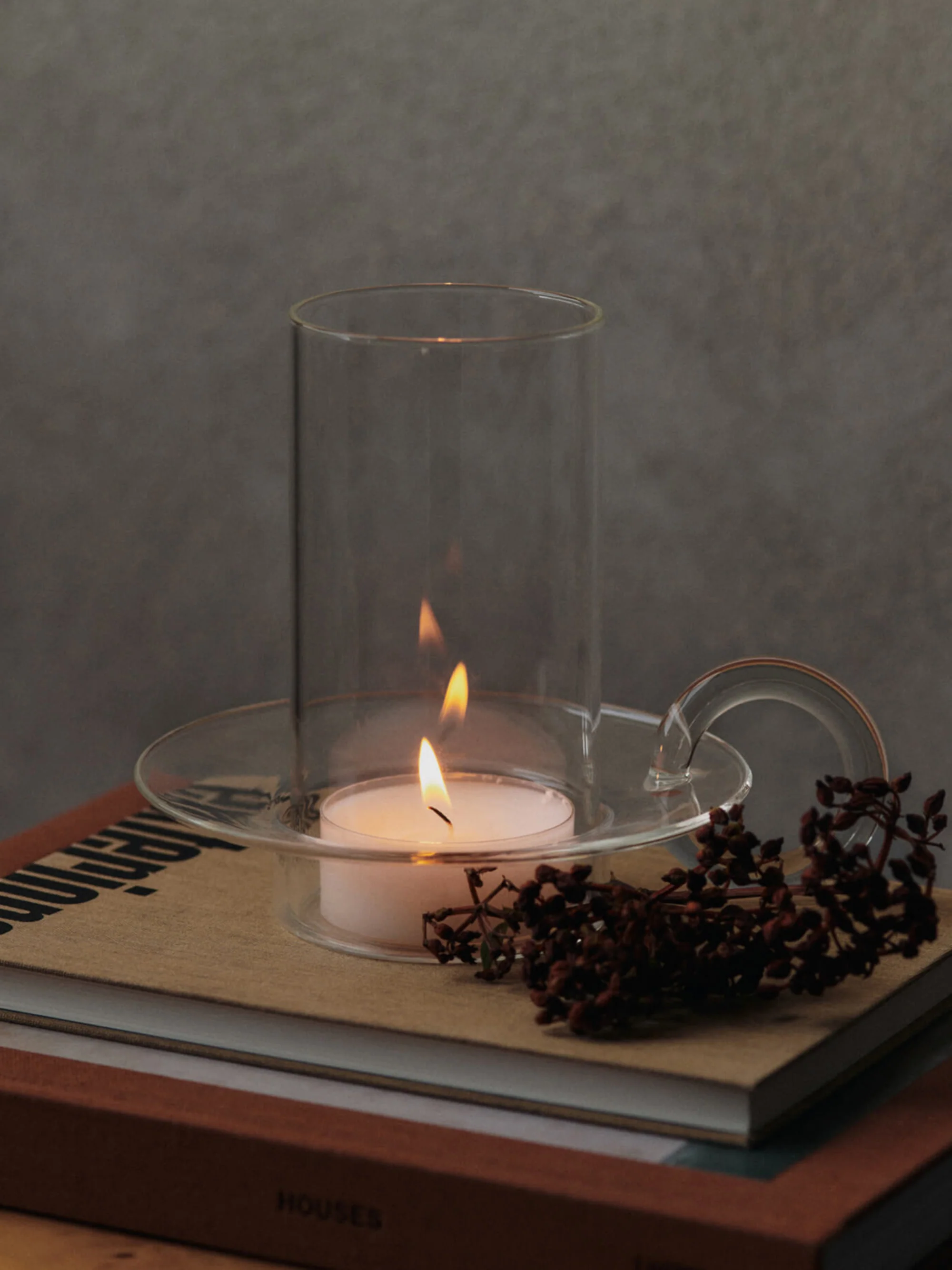 Mundgeblasener Glas-Kerzenhalter Luce