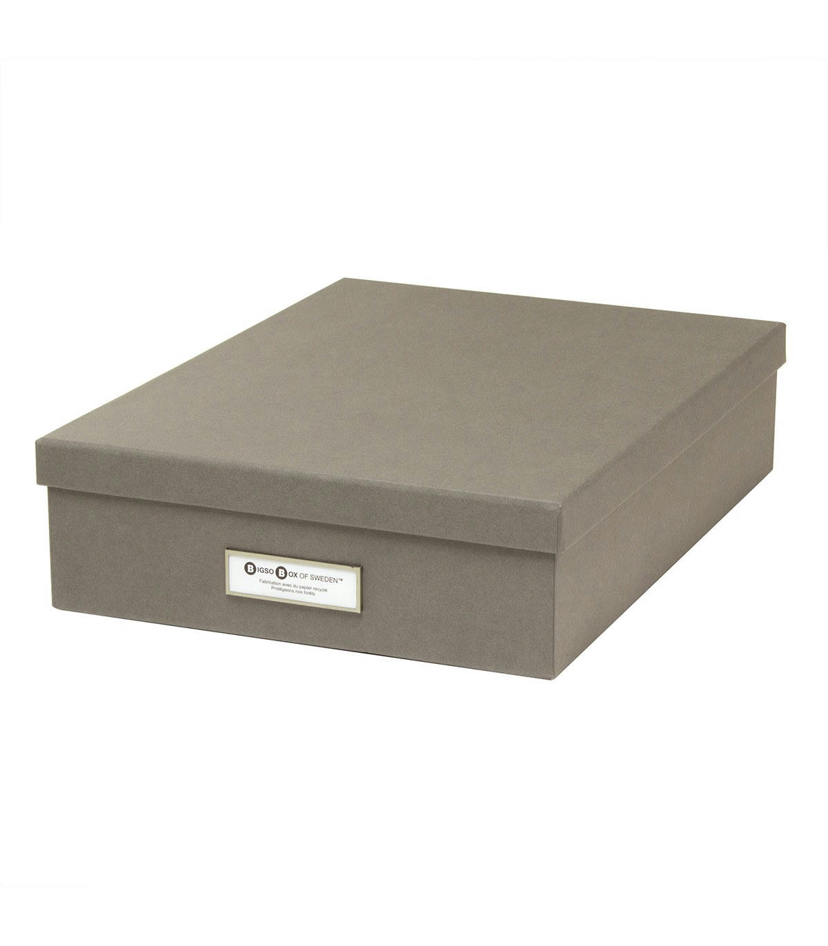 OSKAR - Boite A4 avec porte étiquette - 35 x 26 x H8.5cm