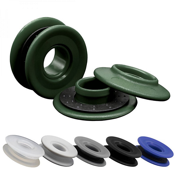Lot de 40 oeillets à clipser pour bâche à bulles ou autres types de bâches- Vert - Linxor