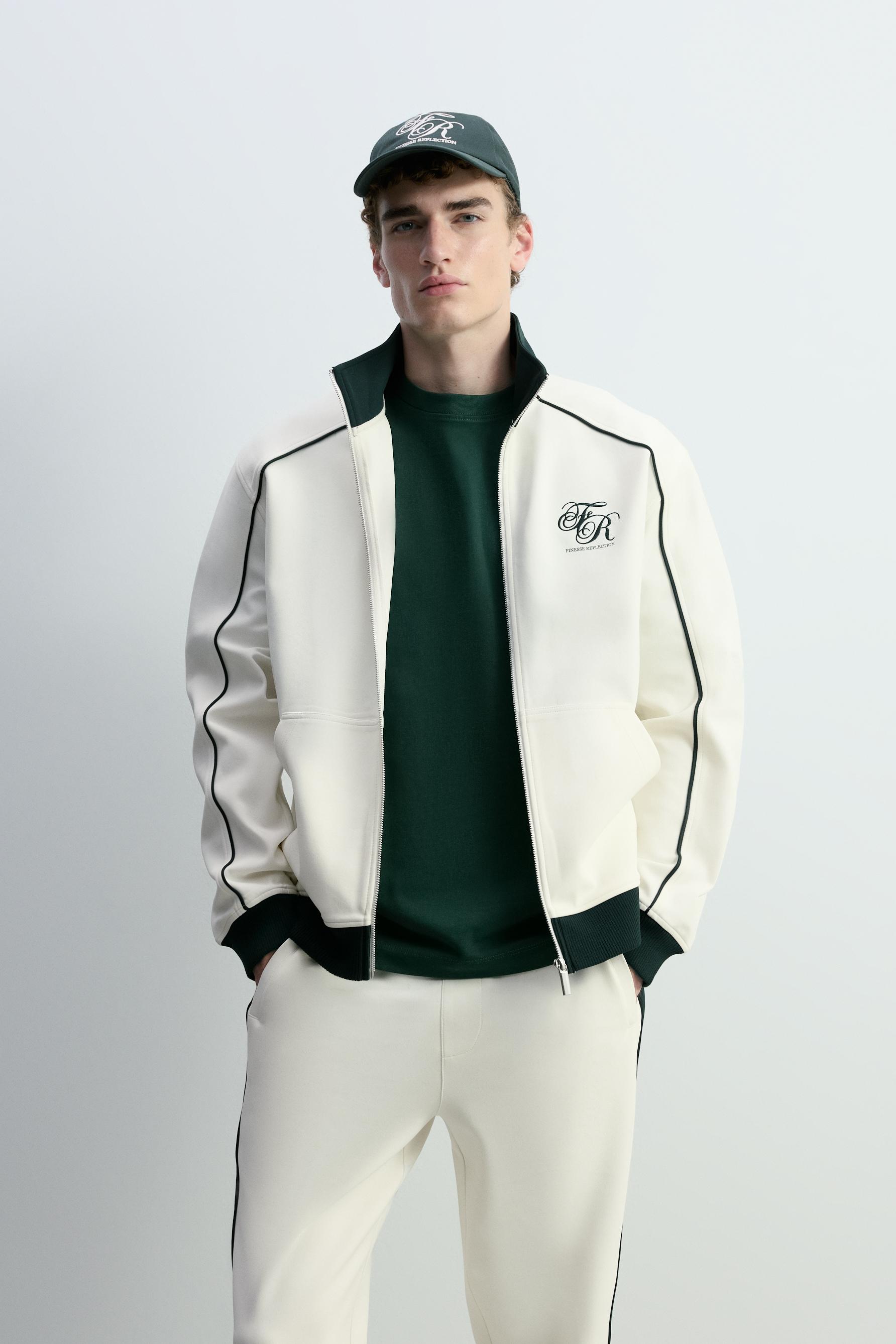 Chaqueta interlock bordado
