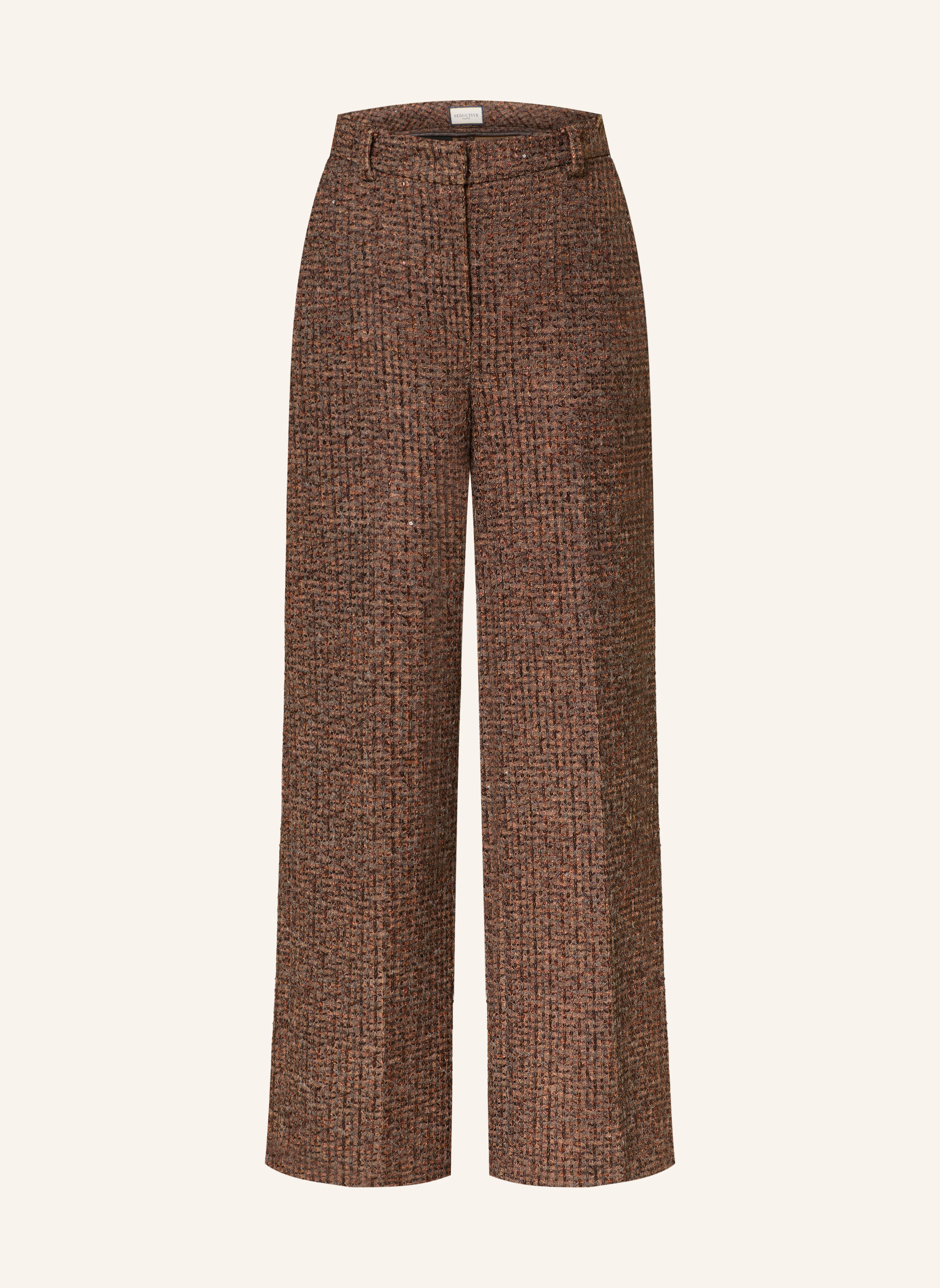 SEDUCTIVE Marlenehose DOMENICA aus Tweed mit Pailletten