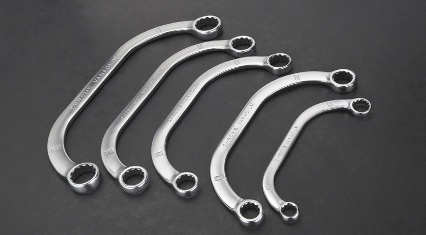 Klucze oczkowe wygięte 9-22 mm, 5szt., NEO 09-176