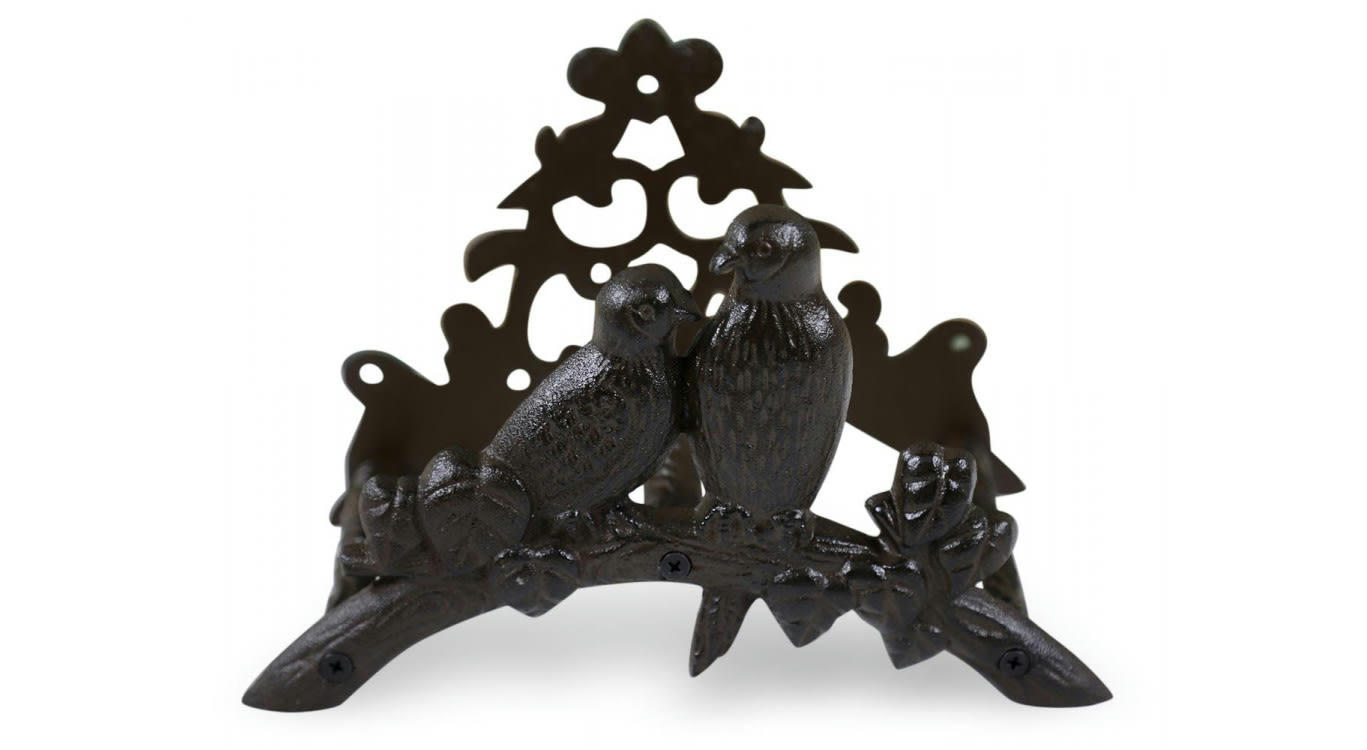 - Support Tuyau Arrosage Fonte Marron 23x14.5x16.5cm