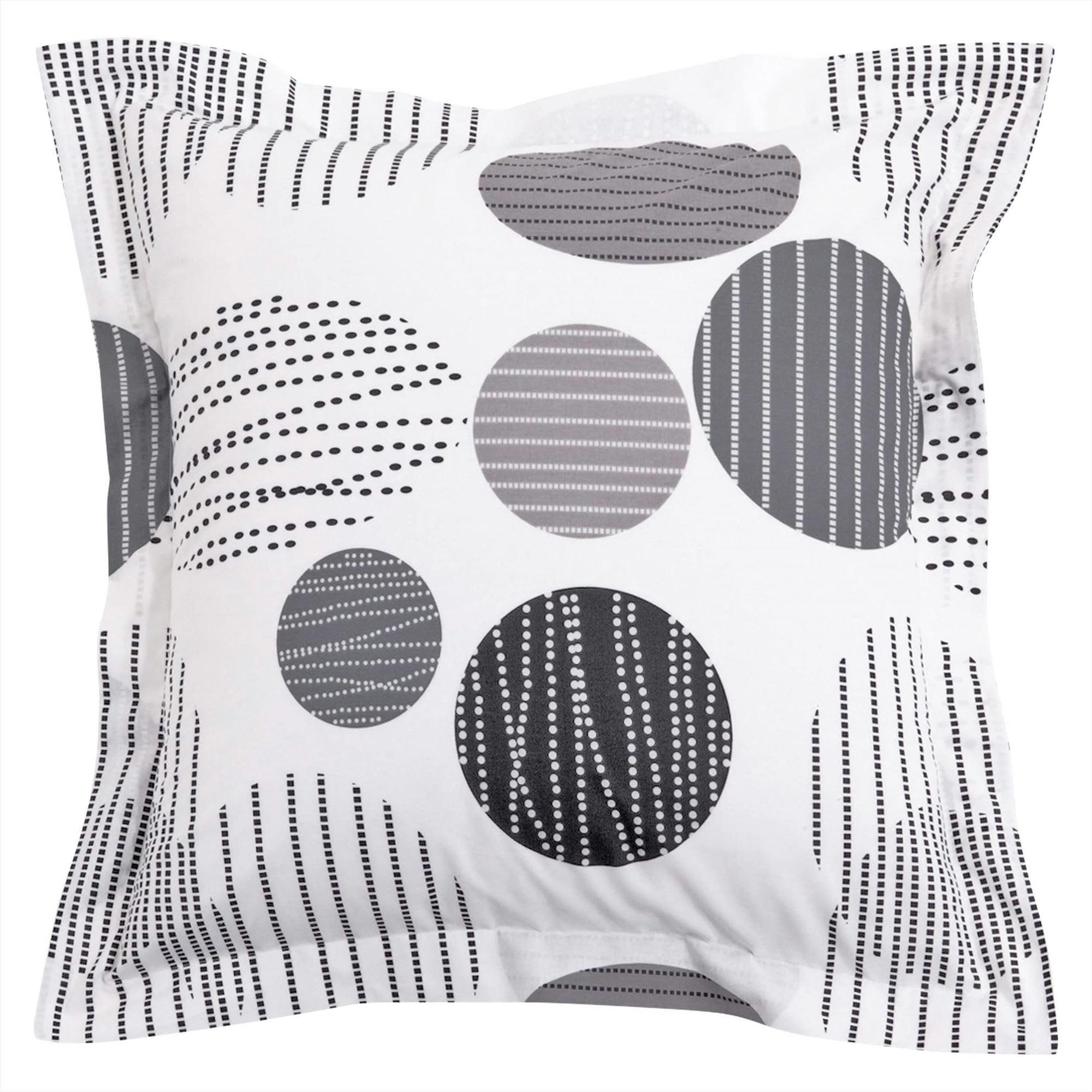 BAXLEY - Taie volant 63x63 gris en coton