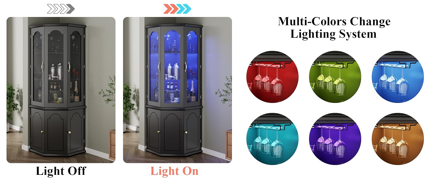 corner wine cabinet