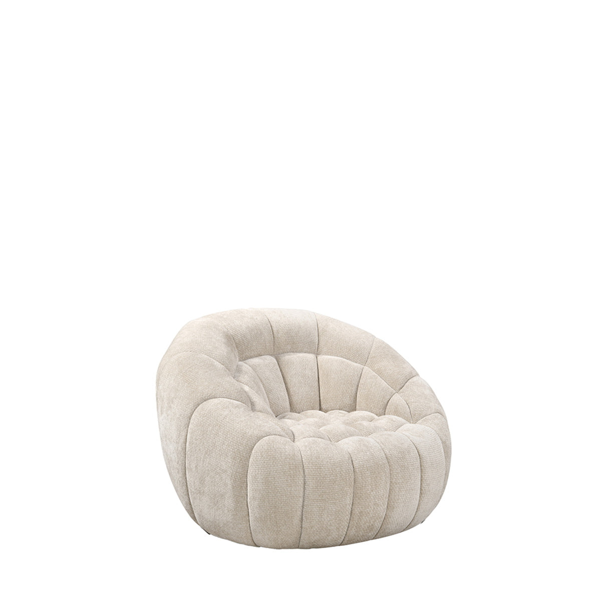 LABEL51 Fauteuil Cloud - Naturel Stof - Draaibaar