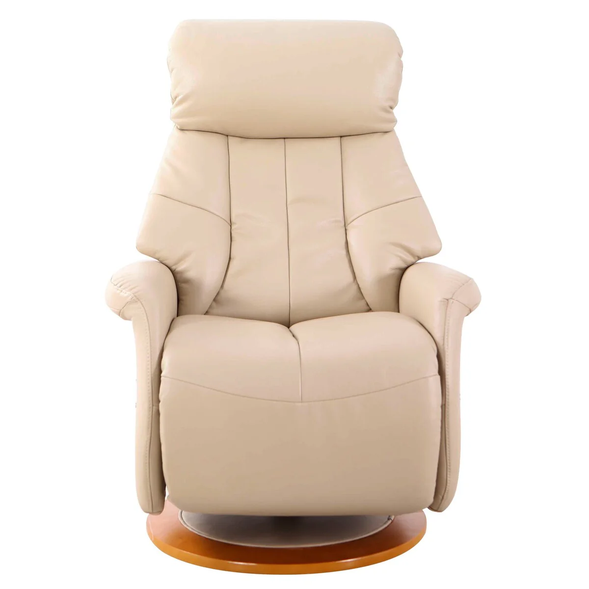 Contemporary Design Faux Leather Swivel Recliner Chair