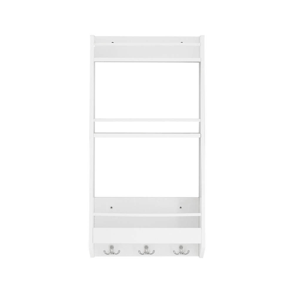 SoBuy Wisząca półka na 3 półki Biały 38x17x75cm Funkcjonalny KCR12-W