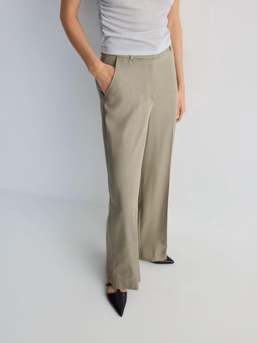 Wide Leg Lyocell Trousers