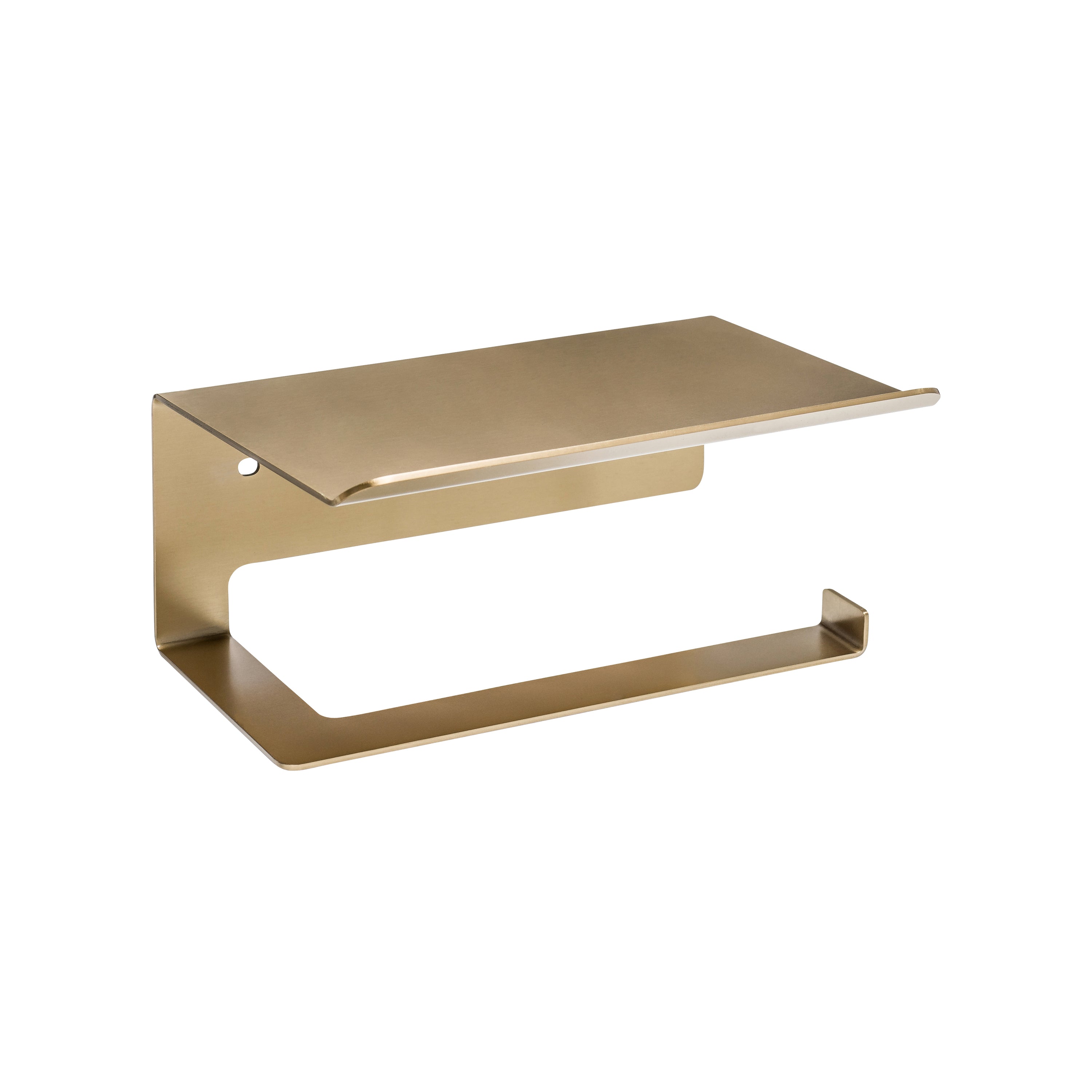 XIVADA WC Rolhouder Zeus - Met plankje - Inclusief schroefset - Goud