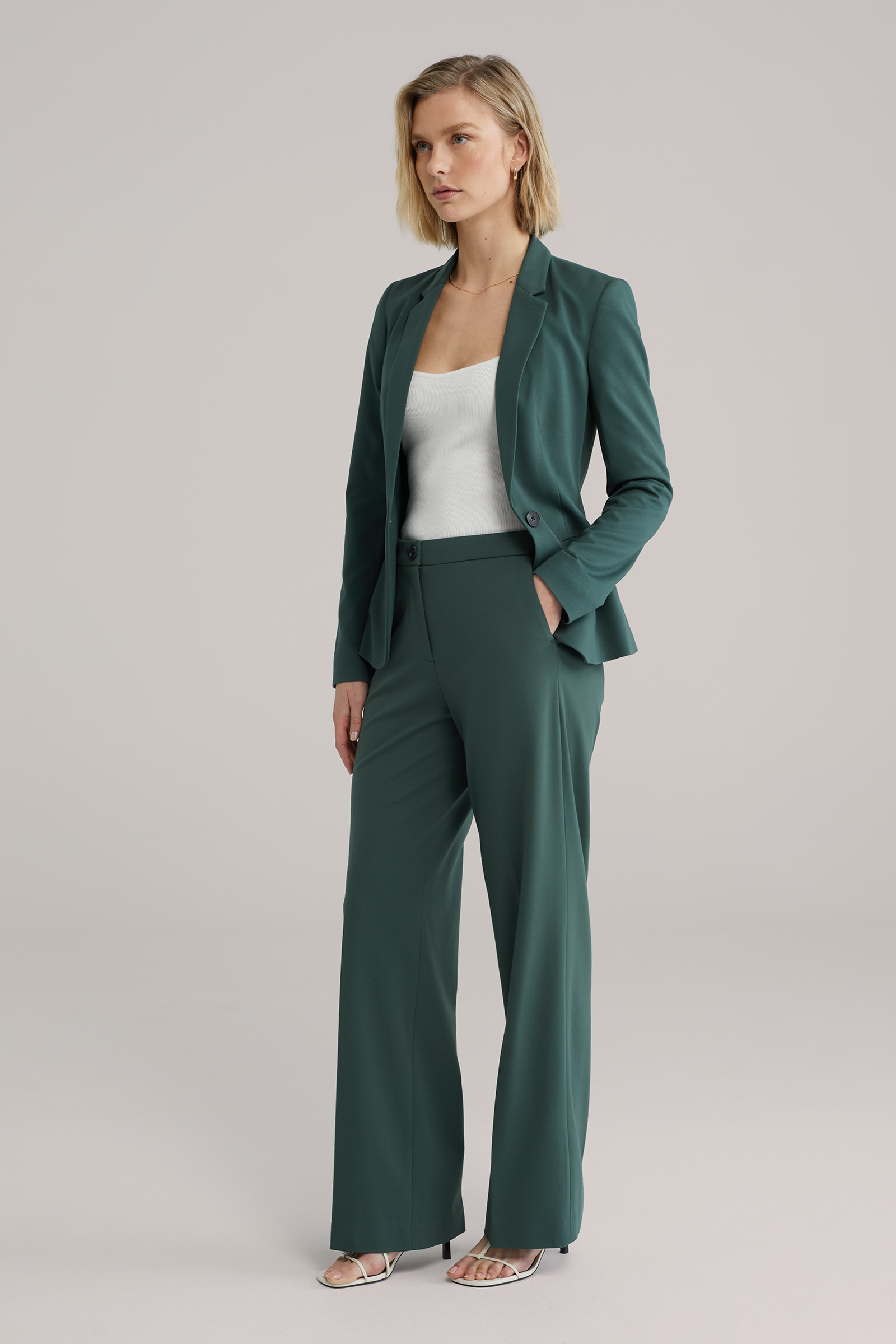 Dames tall fit wide leg broek