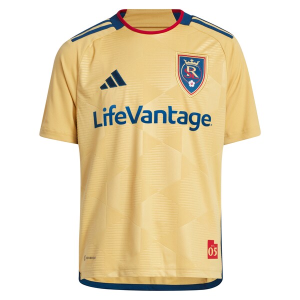 Real Salt Lake adidas Youth 2024 The Beehive State Kit Replica Custom Jersey - Gold
