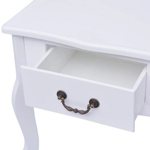NNEVL Bedside Cabinet MDF White
