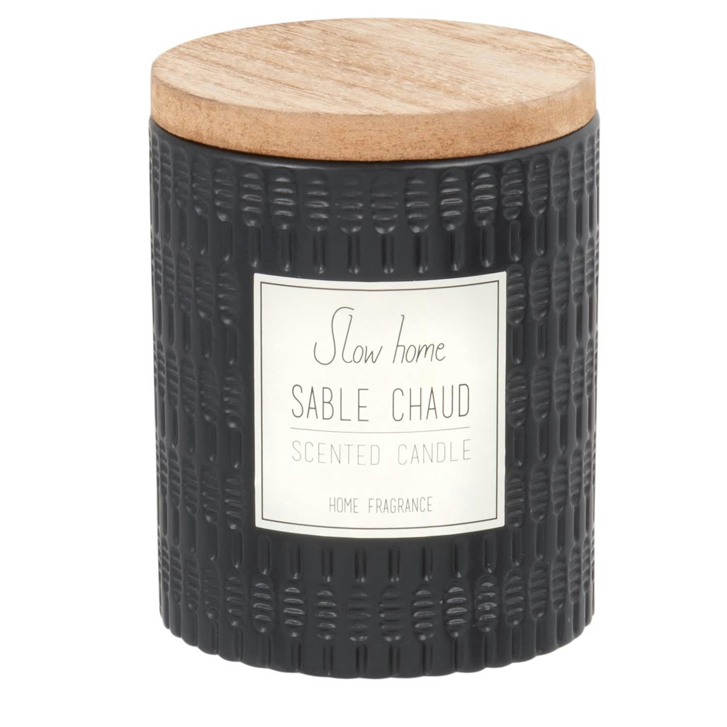 AGRIATES - Bougie parfumée en céramique martelée noire 175 g