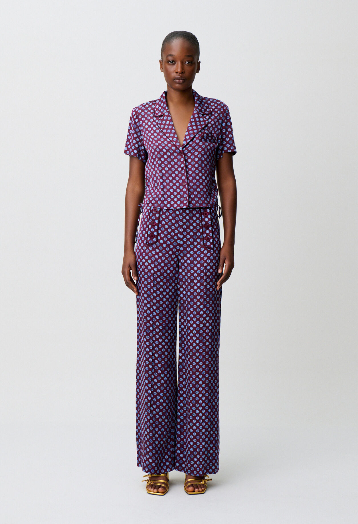 Chemise courte imprimée