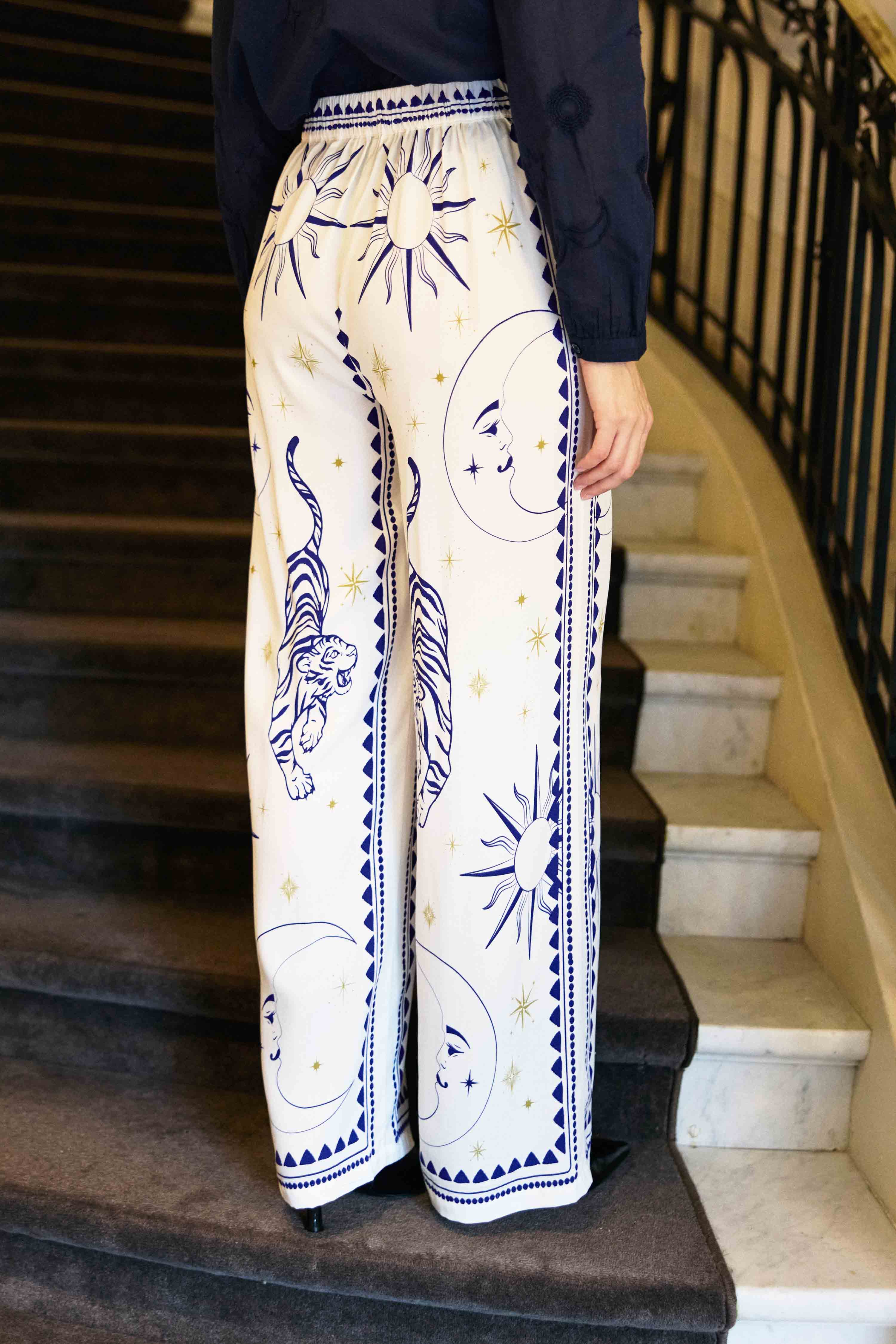 Polia - Pantalon fluide à imprimés