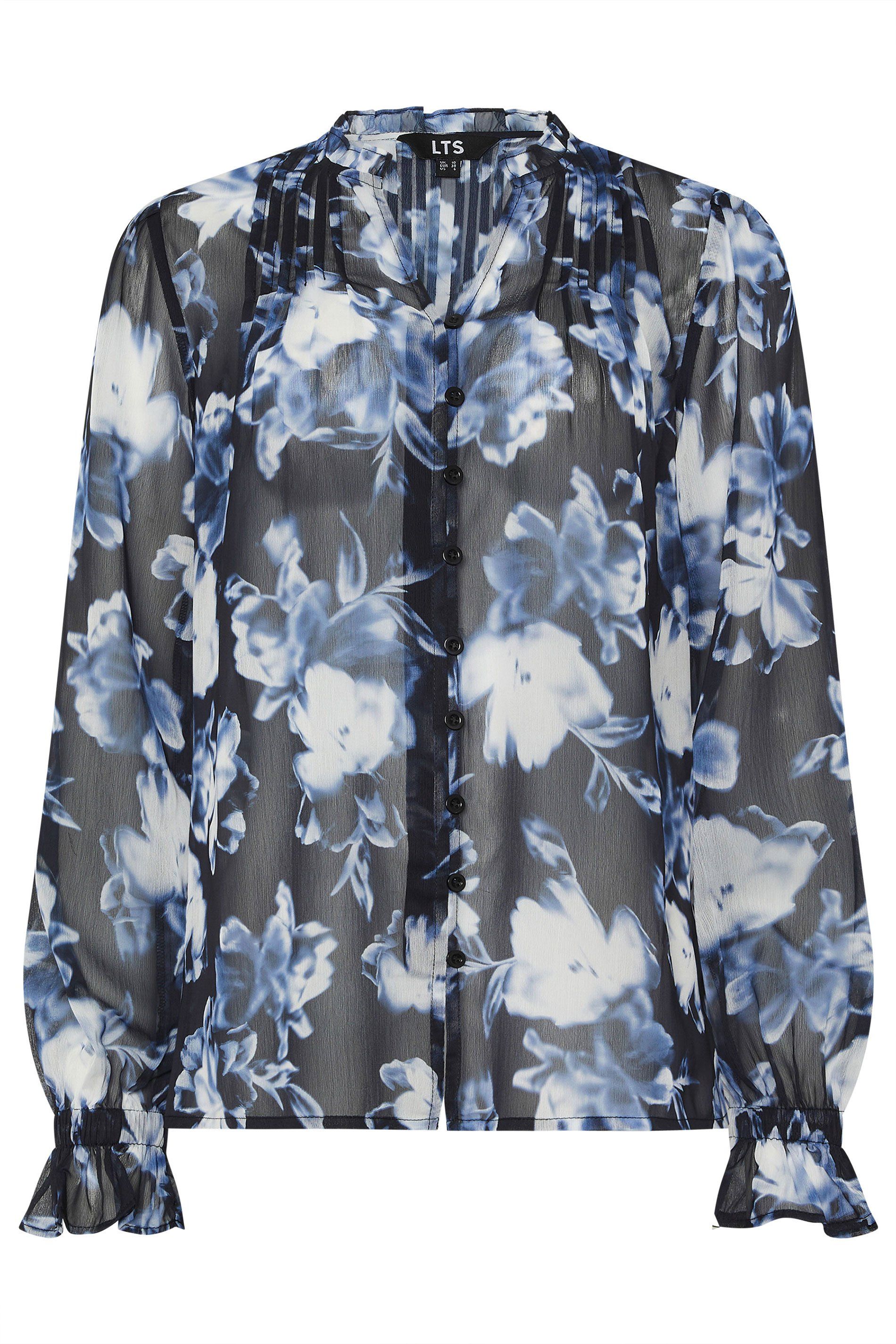 Long Tall Sally Tall Floral Sheer Pintuck Blouse