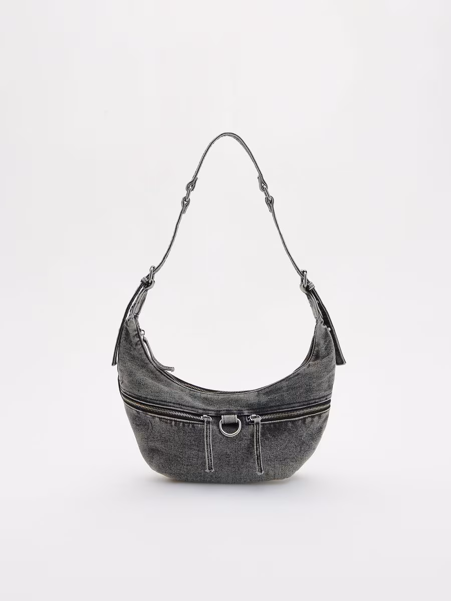Hobo Bag With Zip Fasteners