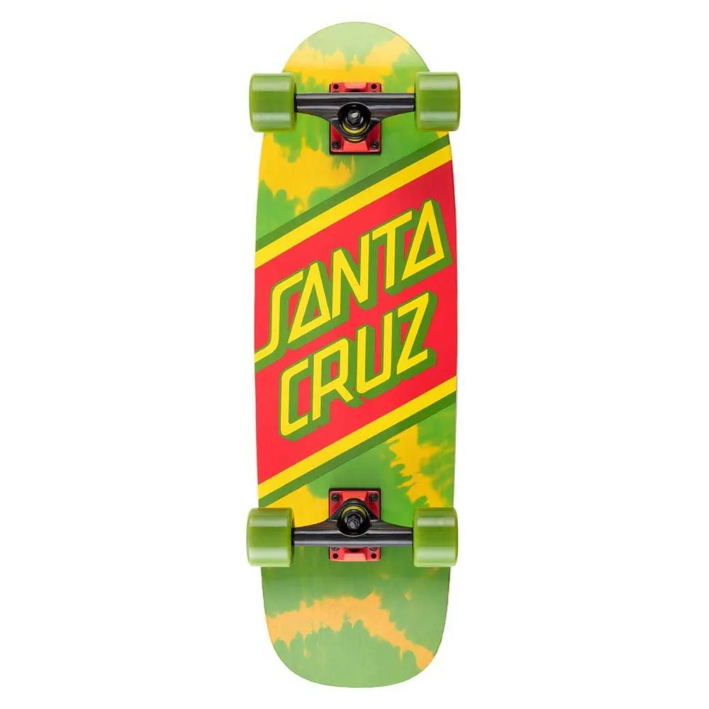 Santa Cruz Rasta tie dye 8.79 x 29.05 street Cruiser skateboard