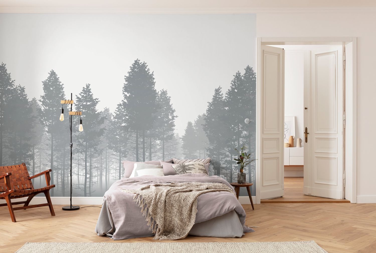 Komar fotobehang bomen grijs - 350 x 250 cm - 611641