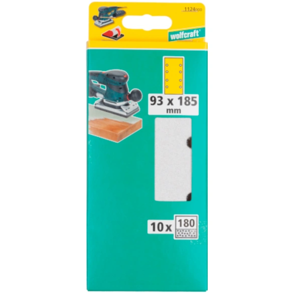 Schleifstreifen, Haft-Schleifstreifen 93x185 mm 10 Stück K180