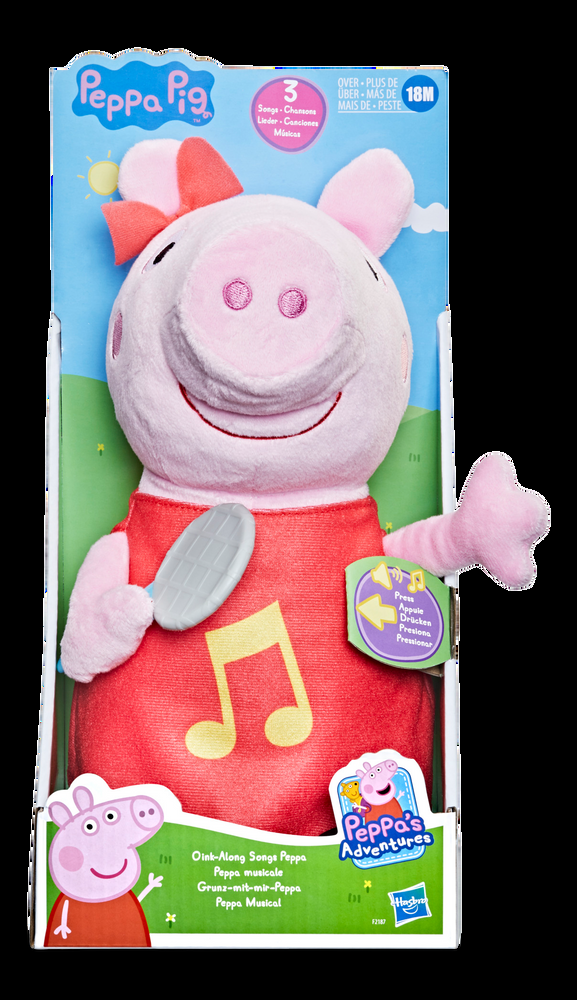 Peppa Pig Oink Along Songs Peppa Feature Plush, Ages 3+