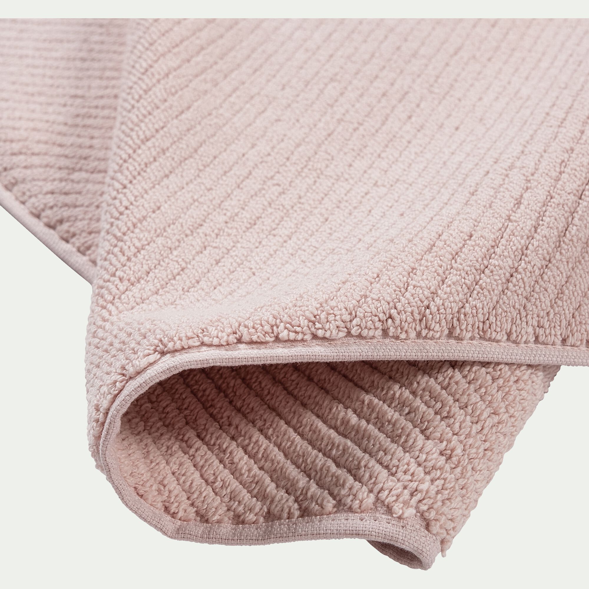 COLINE - Tapis de bain en coton bio - rose rosa 50x80cm