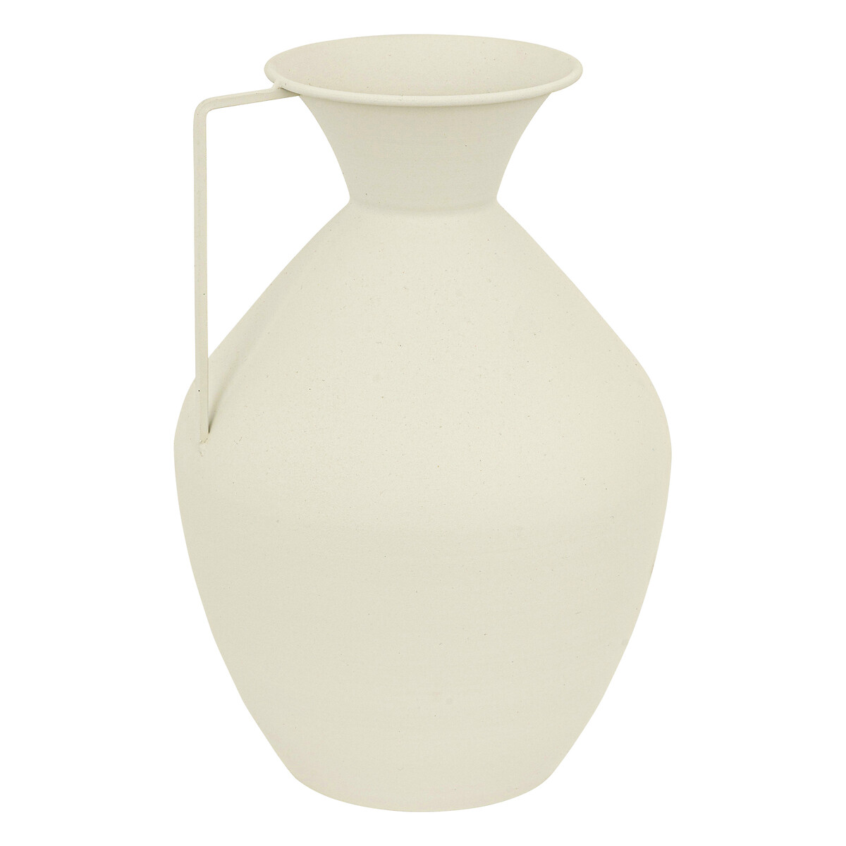 Metal vase "Sylvain" White, H.36 cm