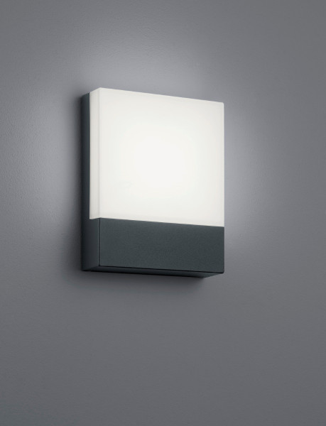 Kinkiet zewnętrzny PECOSantracytowo-biały LED 1x6W 600lm IP54 Trio