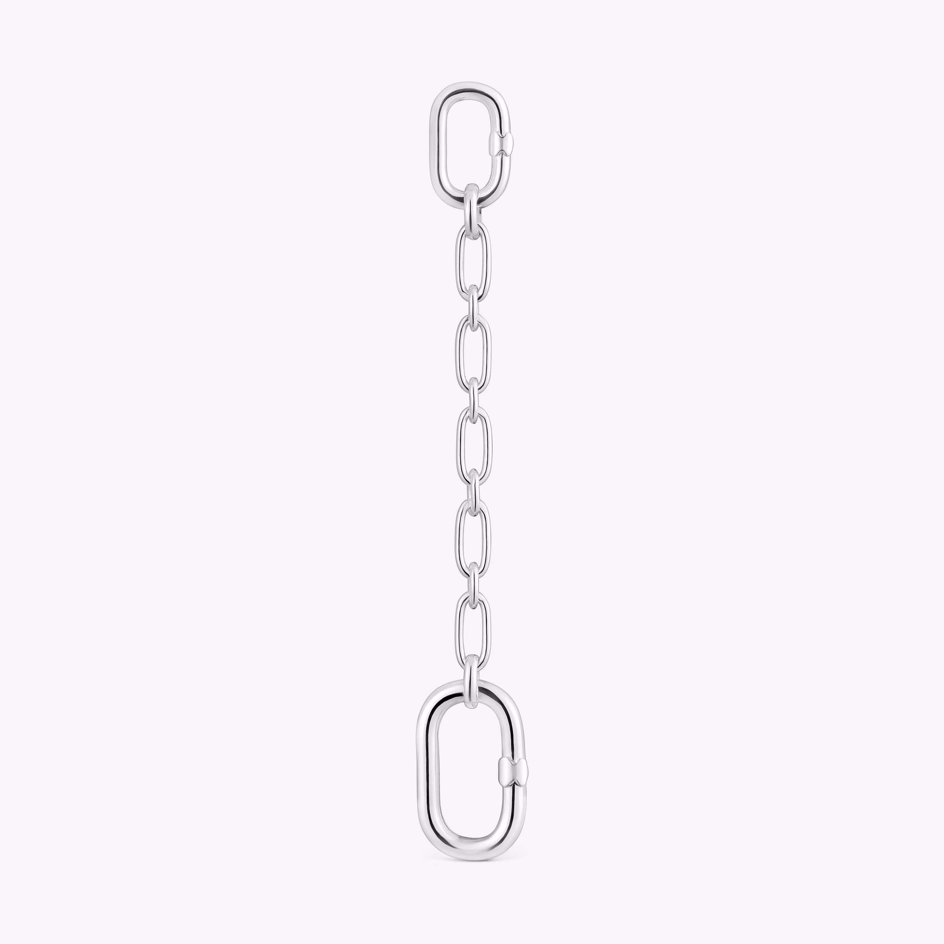 Colgante cadena de plata y anilla Hold Oval