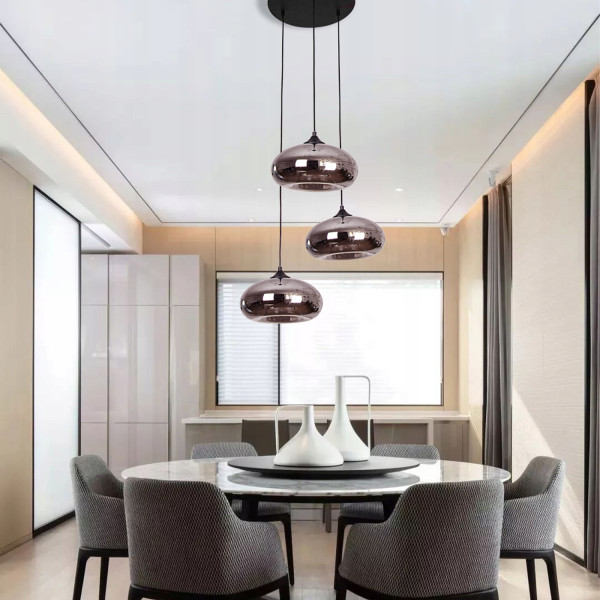 Lampa Sufitowa Wisząca Do Salonu Jadalni Szklane Klosze