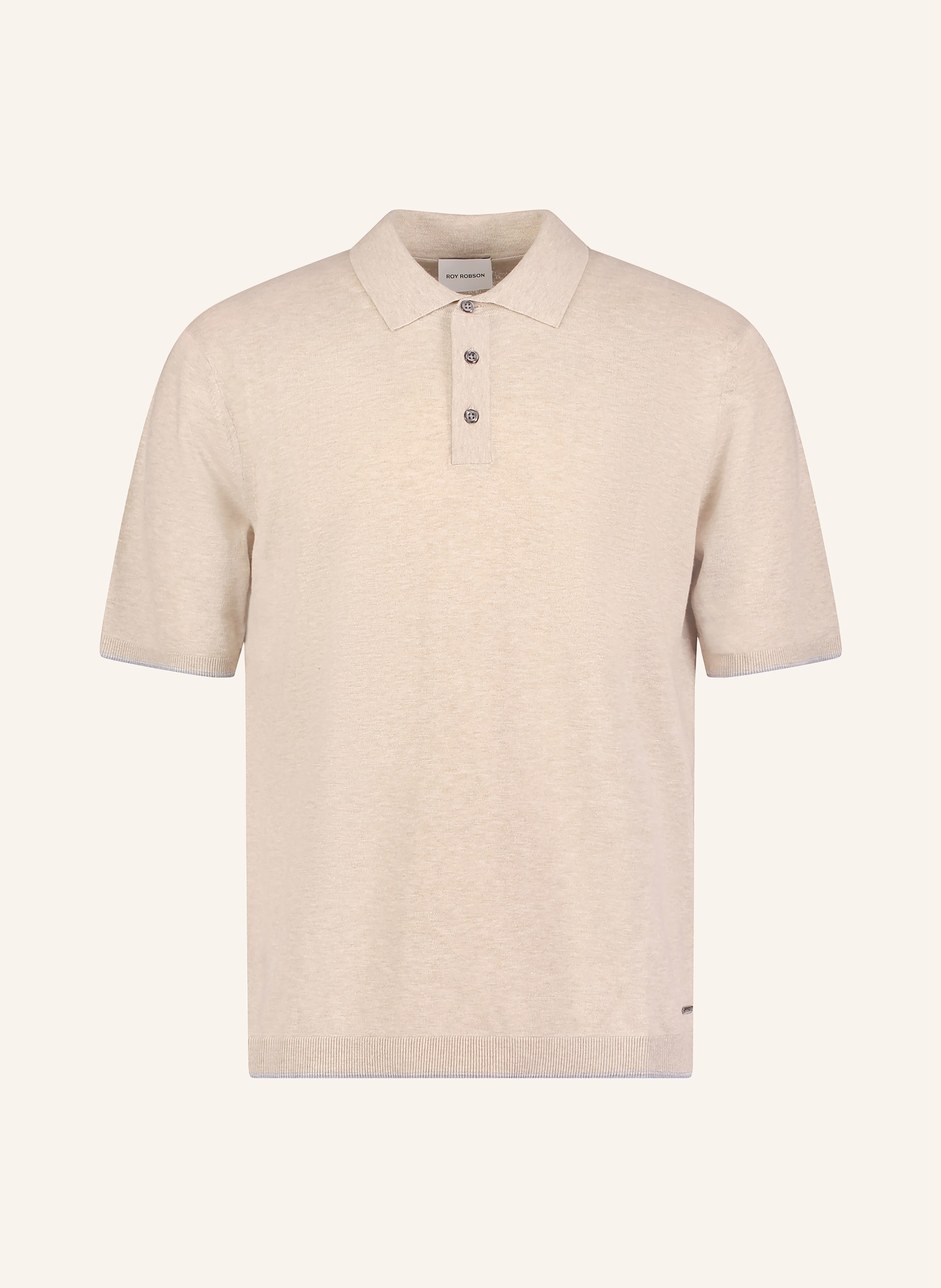ROY ROBSON Strick-Poloshirt mit Leinen