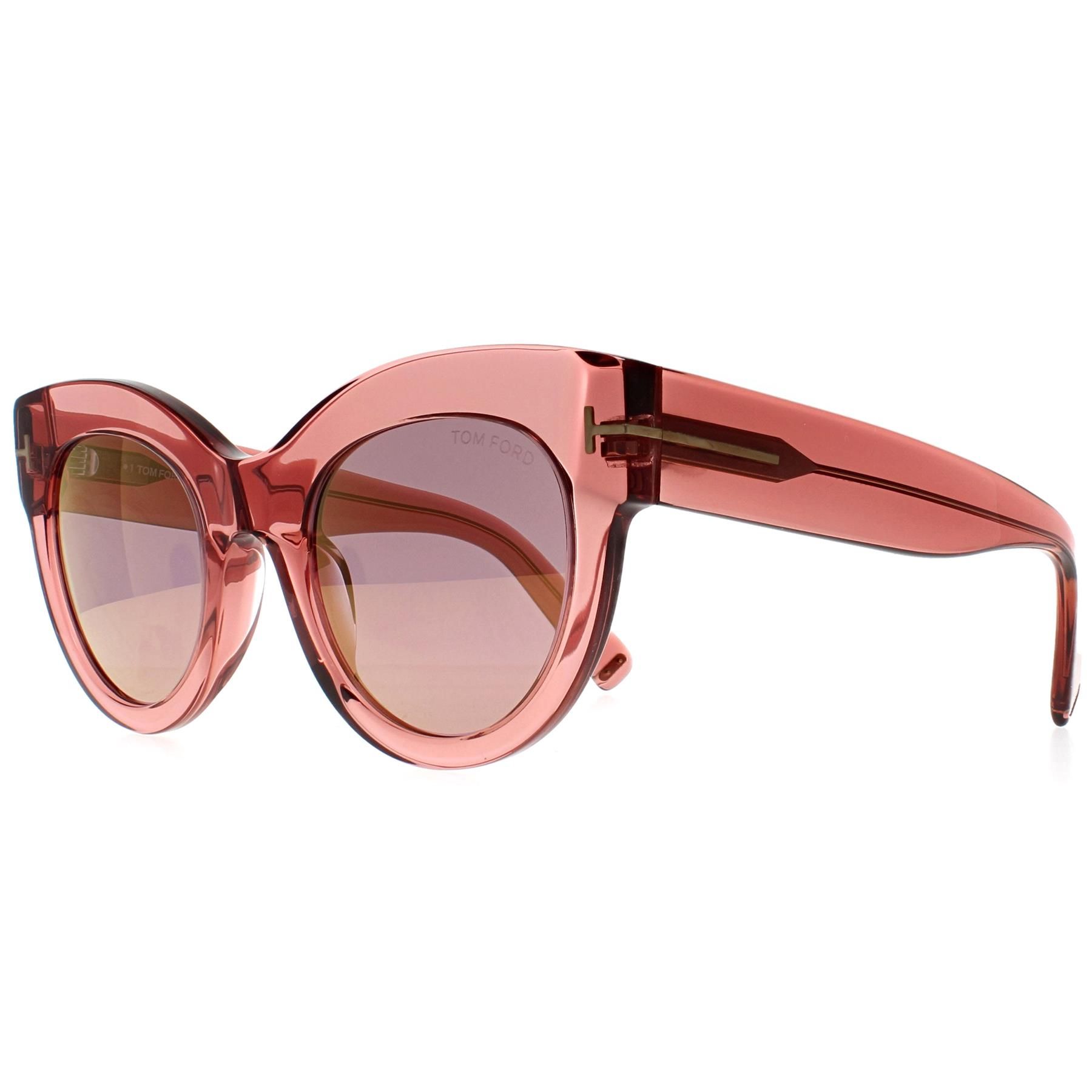 Tom Ford Cat Eye Shiny Pink Pink Mirror Violet Gradient Lucilla FT1063