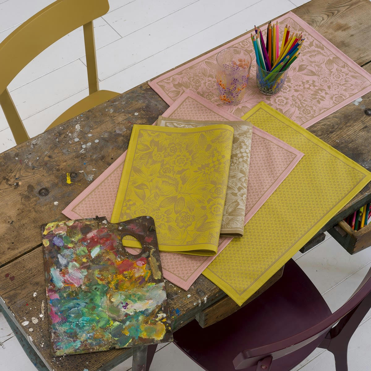 OSMOSE FLORALE - Set de table en coton tremiere 50 x 36