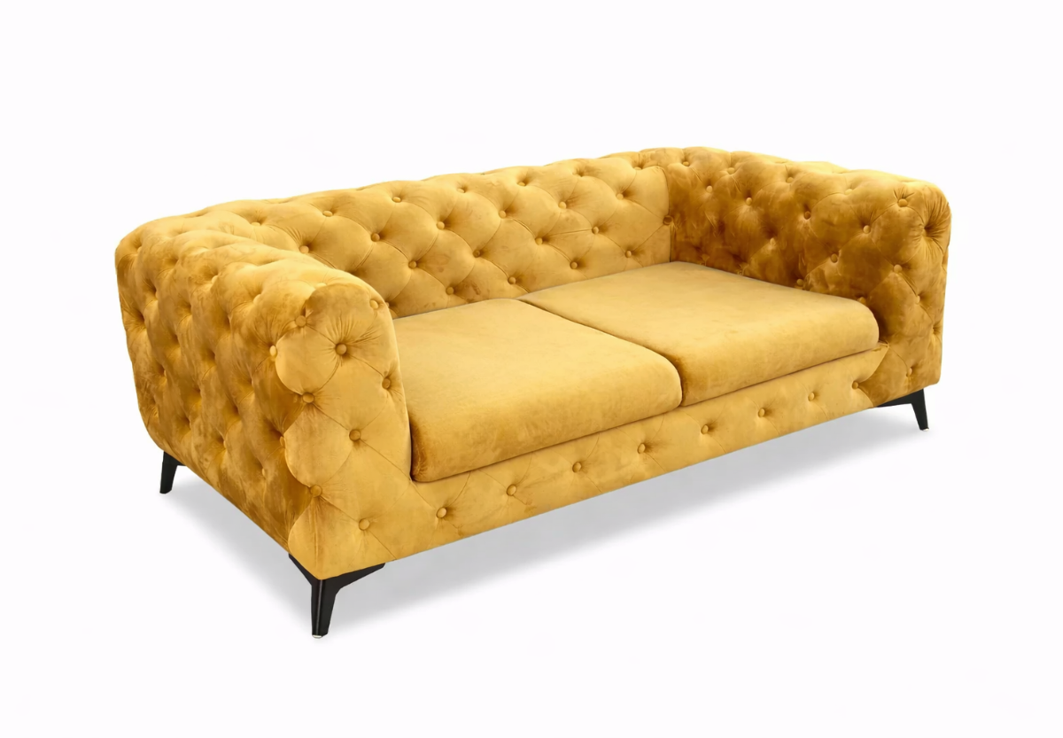Luksusowa sofa pikowana Chesterfield Moet 2 osobowa