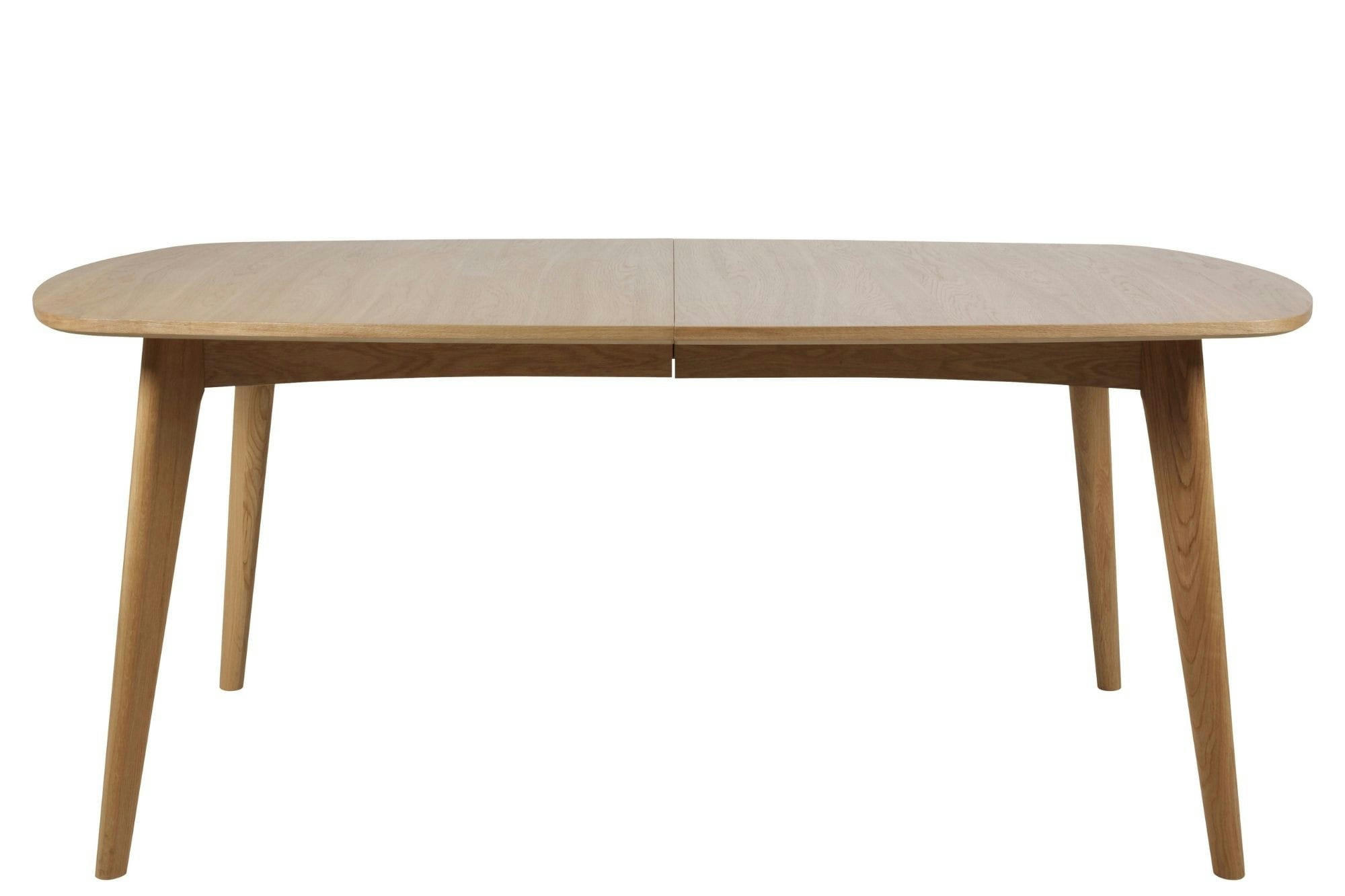 MARTINE - Table à manger ovale en bois avec 2 allonges L180/270