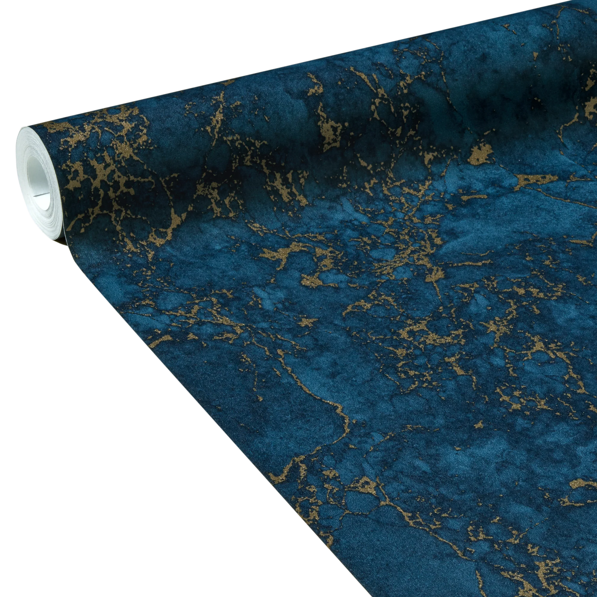 Papier peint intissé MARBRE IMPERIAL coloris bleu marine