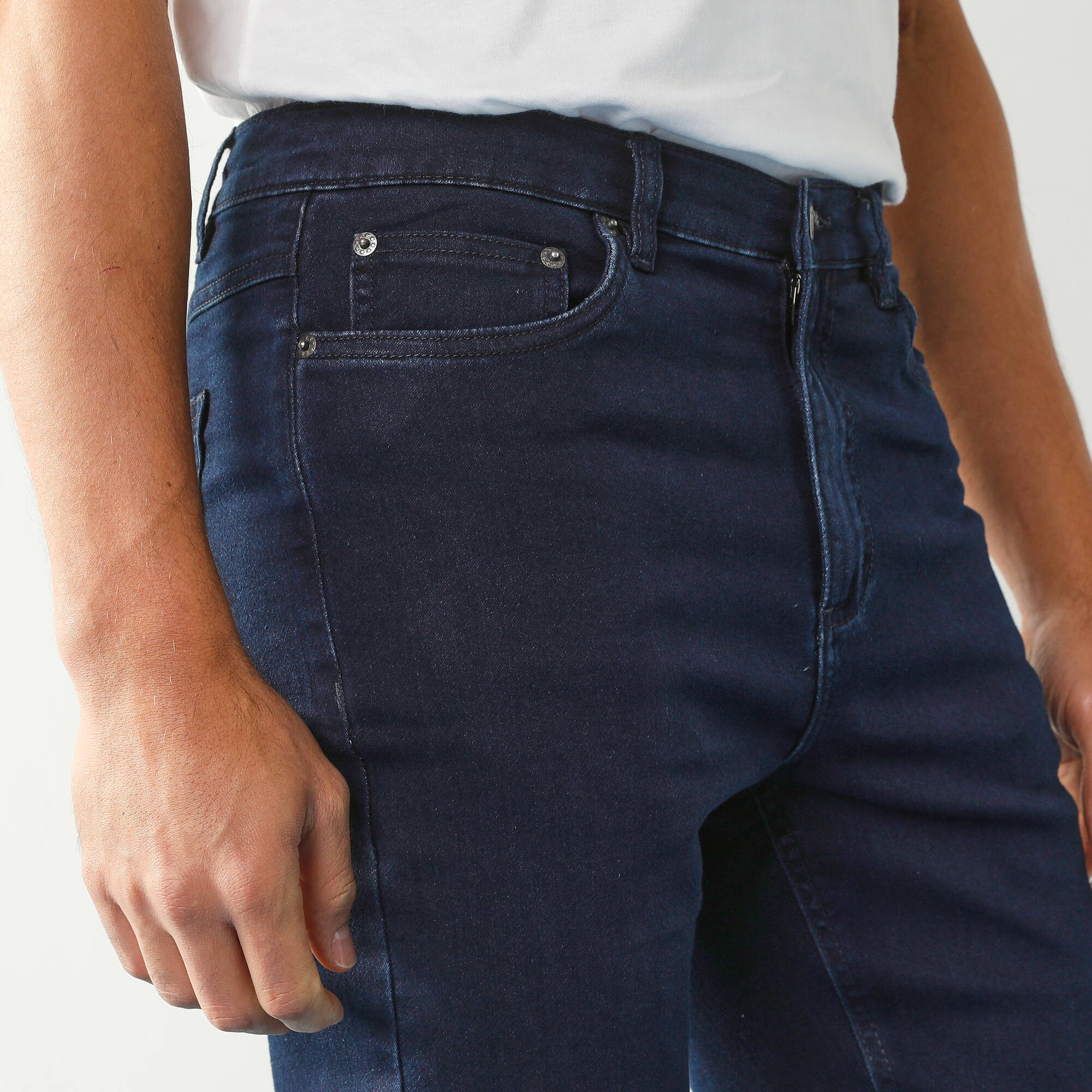 Pantalon effet jean denim léger ultra stretch - L30