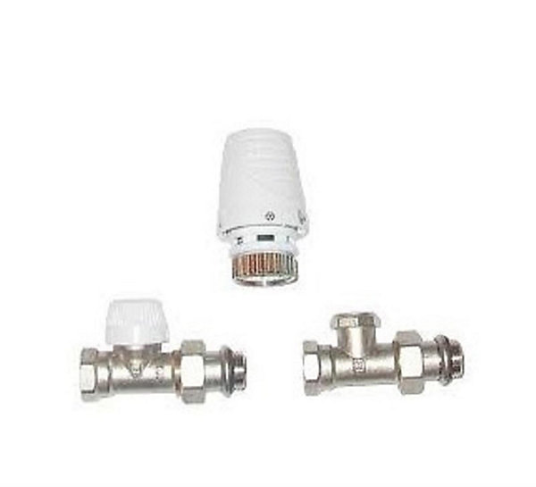 Kit complet corps et tête thermostatique - Kit corps équerre inversé 1/2