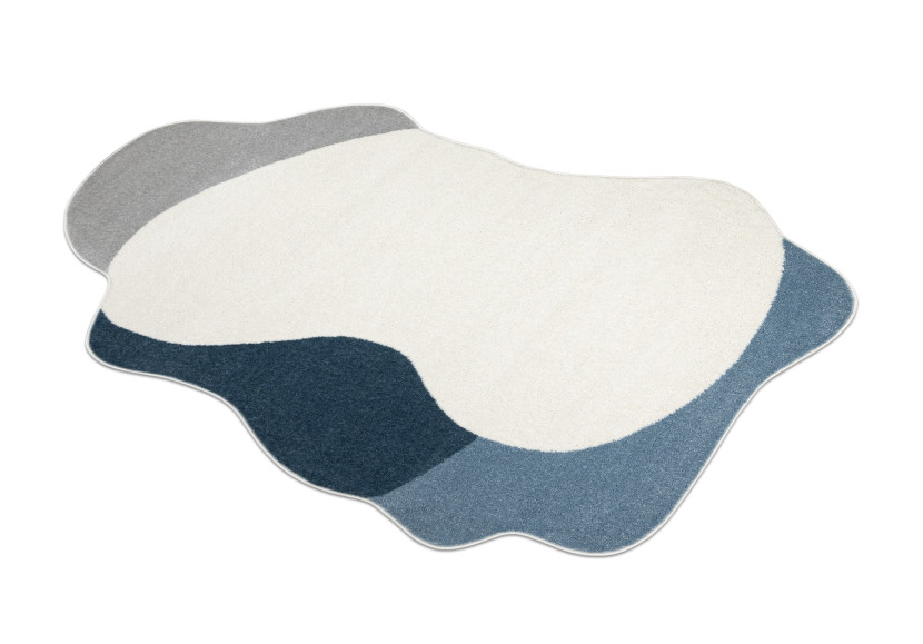 Dywan FUSION 5710 biały / granatowy Shape - Abstrakcja, 160x220 cm