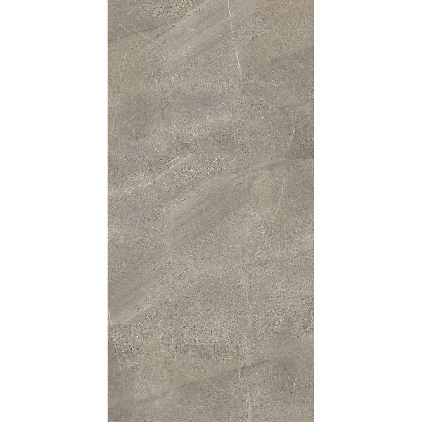 Panneau mural de salle de bains l.100 x H.210 cm, effet pierre taupe sablée, Schulte DécoDesign décor