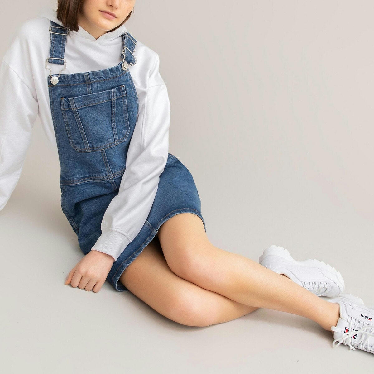 Robe salopette en jean